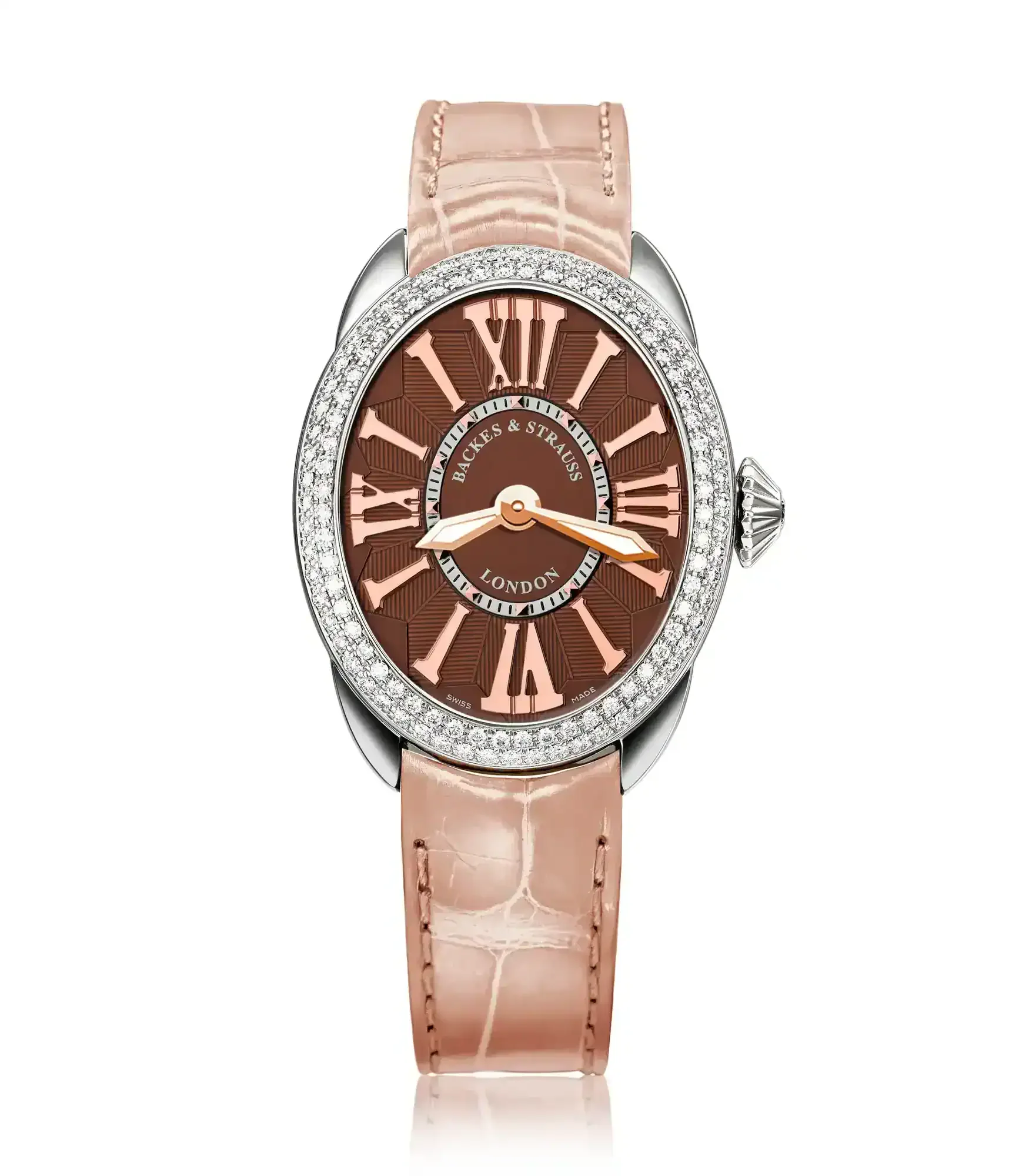 Regent 3238 SP SS Diamond Watch – 2-Row Ideal Cut Diamonds